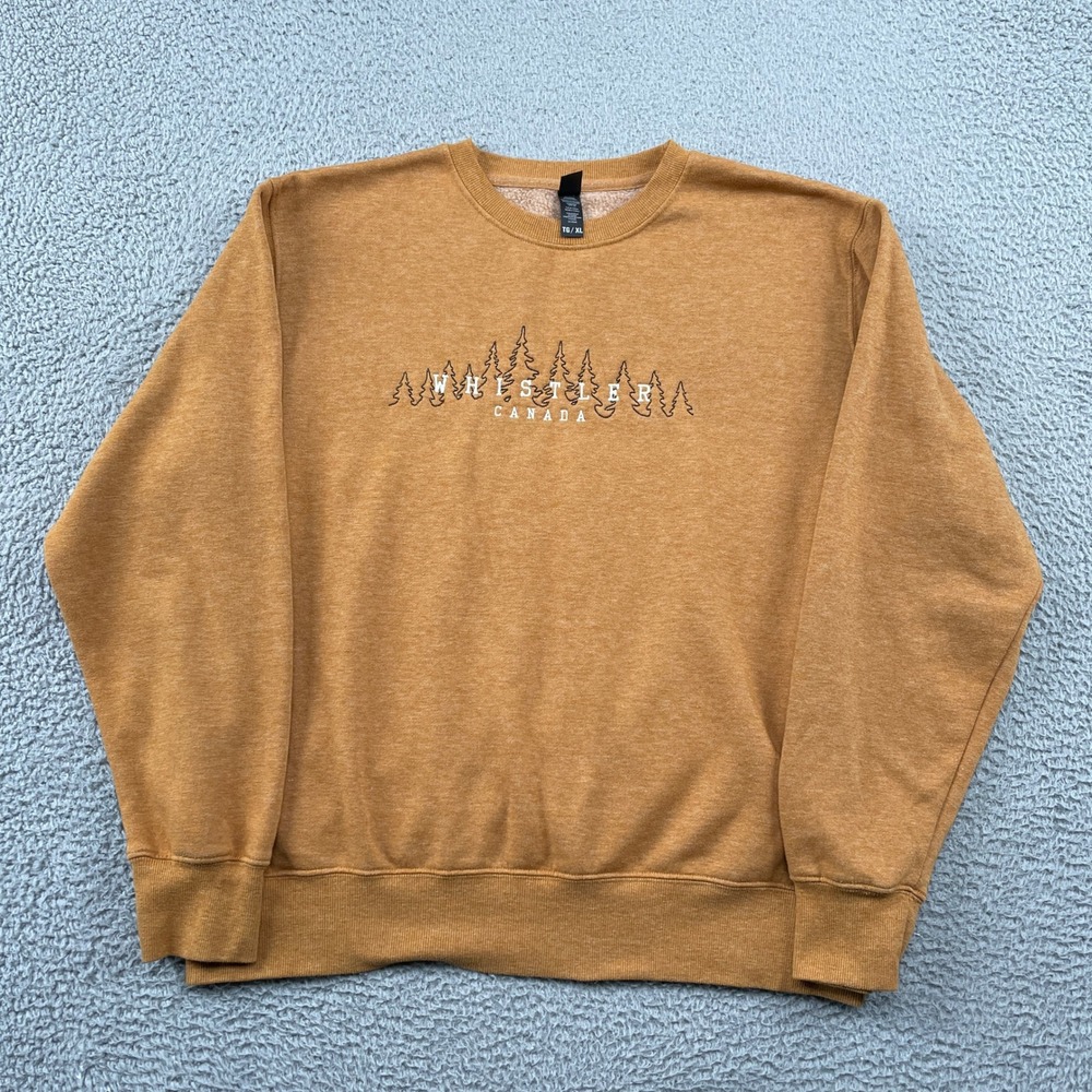Whistler Canada Sweatshirt Mens XL Orange Graphic Pullover